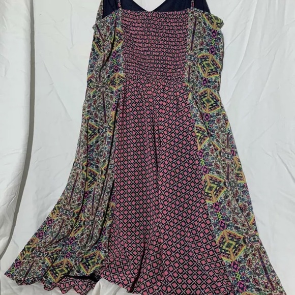 Fire Los Angeles Dress Multi-Colored Fit and Flare Summer Knee Length Womens M - Picture 3 of 5